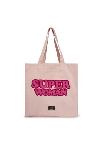 CODELLO SHOPPER COTTON SOFT SUPERWOMAN pink - 68X42X28CM von CODELLO