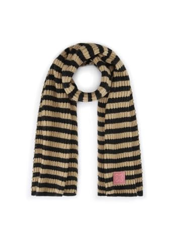 CODELLO Schal Strickschal mit klassischen Streifen (schwarz-beige) von CODELLO
