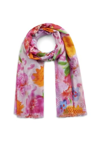 CODELLO Schal mit leuchtendem Flower Print aus Organic Cotton von CODELLO