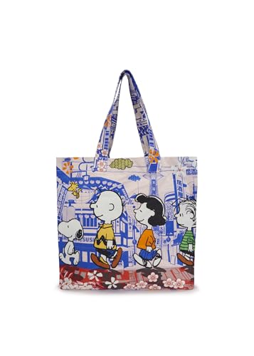 CODELLO X Peanuts Cotton Shopper, Japan-Style, Blau-Mehrfarbig von CODELLO
