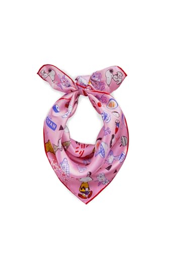CODELLO X Peanuts Snoopy Nicki Tuch, Seide, Rosa, Multicolor von CODELLO