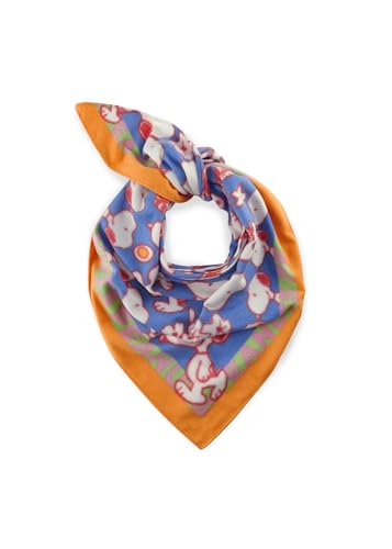 CODELLO X Snoopy Dreieckstuch, Asia-Collection, Blau-Orange von CODELLO