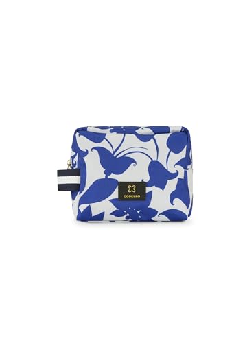 Codello Damen Kleine Kosmetiktasche aus recyceltem Polyester mit Flower Print von CODELLO