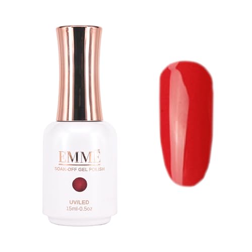 CÔEM - Premium Gel UV Nagellack langanhaltend für UV-Lampe - Gellack Shellac 400 Farben - Professioneller & Glänzender Look - Nail Polish schnelltrocknend & stark deckend - Gelnagellack 15ml GP003 rot von CÔEM