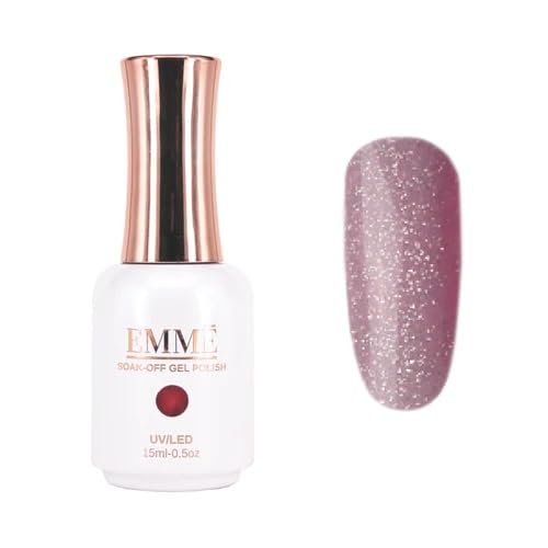 CÔEM - Premium Gel UV Nagellack langanhaltend für UV-Lampe - Gellack Shellac 400 Farben (Glitzer, Metallic, Schimmernd) Nail Polish schnelltrocknend - Gelnagellack 15ml GP366 flieder/glitzer von CÔEM