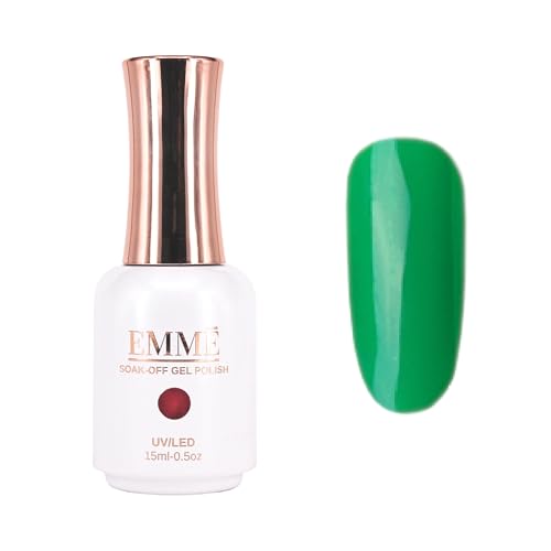 CÔEM - Premium Gel UV Nagellack langanhaltend für UV-Lampe - Gellack Shellac 400 Farben - Professioneller & Glänzender Look Nail Polish schnelltrocknend & stark deckend - Gelnagellack 15ml GP132 grün von CÔEM