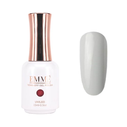 CÔEM - Premium Gel UV Nagellack langanhaltend für UV-Lampe - Gellack Shellac 400 Farben - Professioneller & Glänzender Look Nail Polish schnelltrocknend & stark deckend - Gelnagellack 15ml GP155 grau von CÔEM