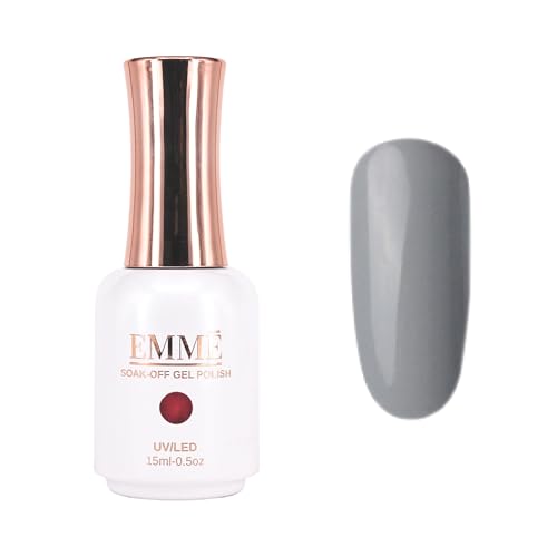 CÔEM - Premium Gel UV Nagellack langanhaltend für UV-Lampe - Gellack Shellac 400 Farben - Professioneller & Glänzender Look Nail Polish schnelltrocknend & stark deckend - Gelnagellack 15ml GP157 grau von CÔEM