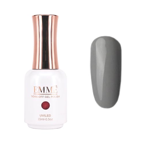 CÔEM - Premium Gel UV Nagellack langanhaltend für UV-Lampe - Gellack Shellac 400 Farben - Professioneller & Glänzender Look Nail Polish schnelltrocknend & stark deckend - Gelnagellack 15ml GP162 grau von CÔEM