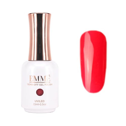 CÔEM - Premium Gel UV Nagellack langanhaltend für UV-Lampe - Gellack Shellac über 400 Farben - Professioneller Look - Nail Polish schnelltrocknend & stark deckend - Gelnagellack 15ml GP002 hellrot von CÔEM