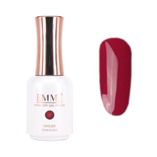 CÔEM - Premium Gel UV Nagellack langanhaltend für UV-Lampe - Gellack Shellac über 400 Farben - Professioneller Look - Nail Polish schnelltrocknend & stark deckend - Gelnagellack 15ml GP012 dunkelrot von CÔEM