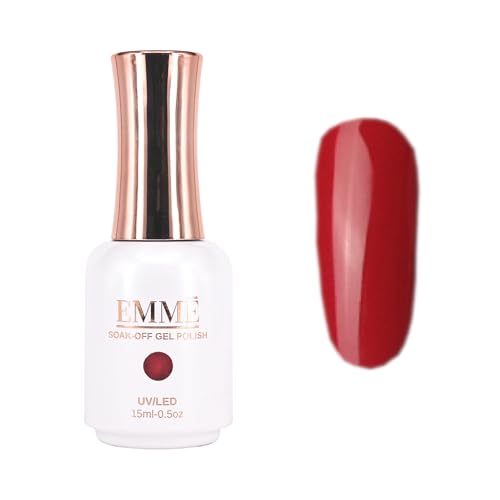 CÔEM - Premium Gel UV Nagellack langanhaltend für UV-Lampe - Gellack Shellac über 400 Farben - Professioneller Look - Nail Polish schnelltrocknend & stark deckend - Gelnagellack 15ml GP013 dunkelrot von CÔEM