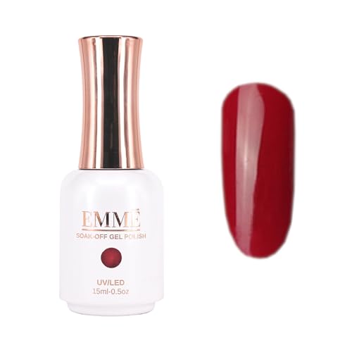 CÔEM - Premium Gel UV Nagellack langanhaltend für UV-Lampe - Gellack Shellac über 400 Farben - Professioneller Look - Nail Polish schnelltrocknend & stark deckend - Gelnagellack 15ml GP016 dunkelrot von CÔEM