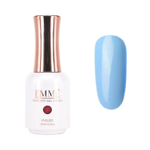 CÔEM - Premium Gel UV Nagellack langanhaltend für UV-Lampe - Gellack Shellac über 400 Farben - Professioneller Look - Nail Polish schnelltrocknend & stark deckend - Gelnagellack 15ml GP107 hellblau von CÔEM