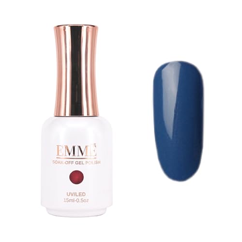 CÔEM - Premium Gel UV Nagellack langanhaltend für UV-Lampe - Gellack Shellac über 400 Farben - Professioneller Look - Nail Polish schnelltrocknend & stark deckend - Gelnagellack 15ml GP127 dunkelblau von CÔEM