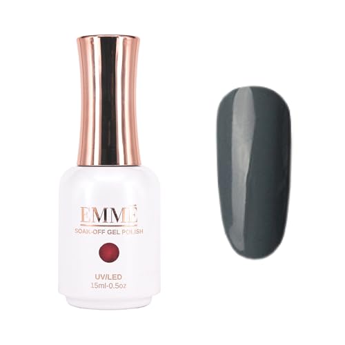 CÔEM - Premium Gel UV Nagellack langanhaltend für UV-Lampe - Gellack Shellac über 400 Farben - Professioneller Look - Nail Polish schnelltrocknend & stark deckend - Gelnagellack 15ml GP165 anthrazit von CÔEM