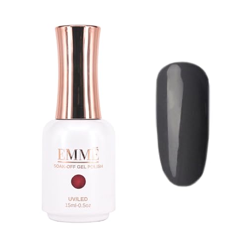 CÔEM - Premium Gel UV Nagellack langanhaltend für UV-Lampe - Gellack Shellac über 400 Farben - Professioneller Look - Nail Polish schnelltrocknend & stark deckend - Gelnagellack 15ml GP168 anthrazit von CÔEM