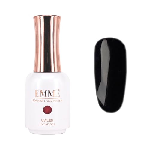 CÔEM - Premium Gel UV Nagellack langanhaltend für UV-Lampe - Gellack Shellac über 400 Farben - Professioneller Look - Nail Polish schnelltrocknend & stark deckend - Gelnagellack 15ml GP171 schwarz von CÔEM