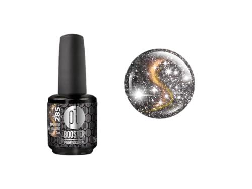 Platinum - Premium Gel UV Nagellack extra langanhaltend für UV- und LED-Lampe - BOOSTER Color Gellack 400 Farben - Nail Polish schnelltrocknend - Gelnagellack 15ml No.285 schwarz/gold glitzer von CÔEM