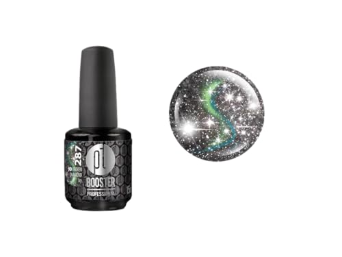 Platinum - Premium Gel UV Nagellack extra langanhaltend für UV- und LED-Lampe - BOOSTER Color Gellack 400 Farben - Nail Polish schnelltrocknend - Gelnagellack 15ml No.287 schwarz/grün glitzer von CÔEM