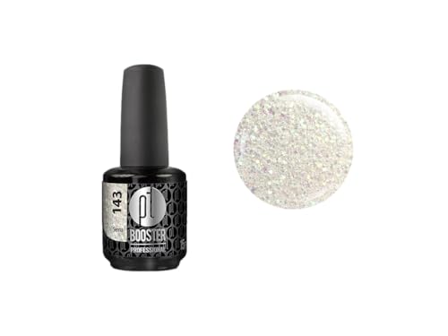 Platinum - Premium Gel UV Nagellack extra langanhaltend für UV- und LED-Lampe - BOOSTER Color Gellack 400 Farben - Nail Polish schnelltrocknend & stark deckend - Gelnagellack 15ml No.143 glitzer weiß von CÔEM