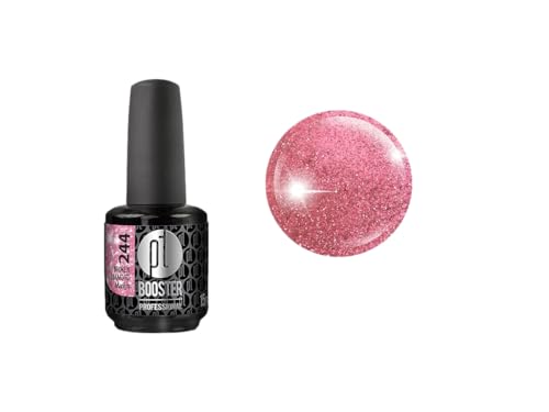 Platinum - Premium Gel UV Nagellack extra langanhaltend für UV- und LED-Lampe - BOOSTER Color Gellack 400 Farben - Nail Polish schnelltrocknend & stark deckend - Gelnagellack 15ml No.244 glitzer pink von CÔEM