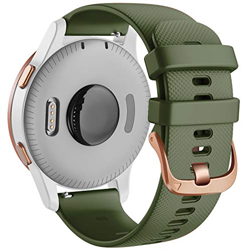 COEPMG 18 mm Armband für Garmin Venu 2S Vivoactive 3S 4S / Vivomove 3S Sport Silikon SmartWatch Band Handschlaufen für Venu2S, 18mm Vivomove 3S, Achat von COEPMG