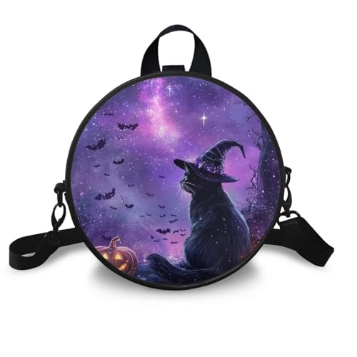 COEQINE Bedruckte Umhängetasche, Handy-Umhängetasche, Geldbörse, Leder, Geldbörse, für Damen, Mädchen, Teenager, wasserdicht, Hexenkatze lila COEQINE Bedruckte Umhängetasche, Handy-Umhängetasche, Geldbörse, Leder, Geldbörse, für Damen, Mädchen, Teenager, wasserdicht, Hexenkatze lila von COEQINE