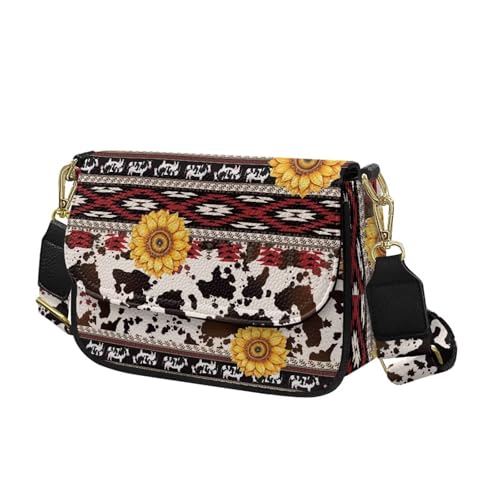 COEQINE Braune Umhängetasche für Damen, Leder, Geldbörsen, Umhängetasche, Schultertasche, Sunflower Western COEQINE Braune Umhängetasche für Damen, Leder, Geldbörsen, Umhängetasche, Schultertasche, Sunflower Western von COEQINE