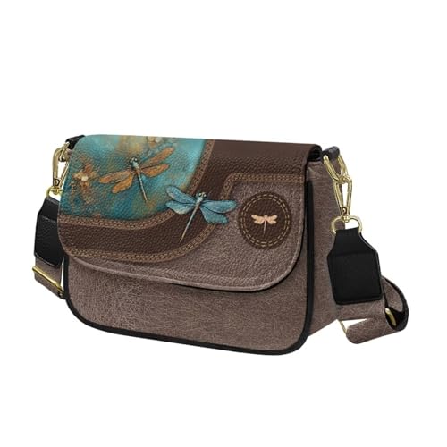 COEQINE Braune Umhängetasche für Damen, Leder, Geldbörsen, Umhängetasche, Schultertasche, libelle COEQINE Braune Umhängetasche für Damen, Leder, Geldbörsen, Umhängetasche, Schultertasche, libelle von COEQINE
