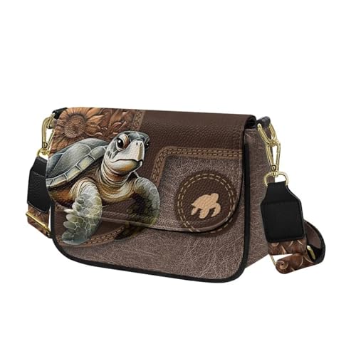 COEQINE Braune Umhängetasche für Damen, Leder, Geldbörsen, Umhängetasche, Schultertasche, schildkröte COEQINE Braune Umhängetasche für Damen, Leder, Geldbörsen, Umhängetasche, Schultertasche, schildkröte von COEQINE