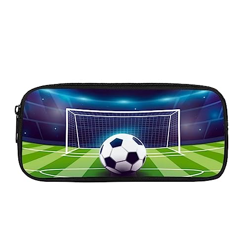 COEQINE Federmäppchen Schreibwarentasche Große Kapazität Federmäppchen mit Reißverschluss für Schüler Coole Stifttasche für Schule Büro, Fußballspiel, Einheitsgröße, Taschen-Organizer von COEQINE