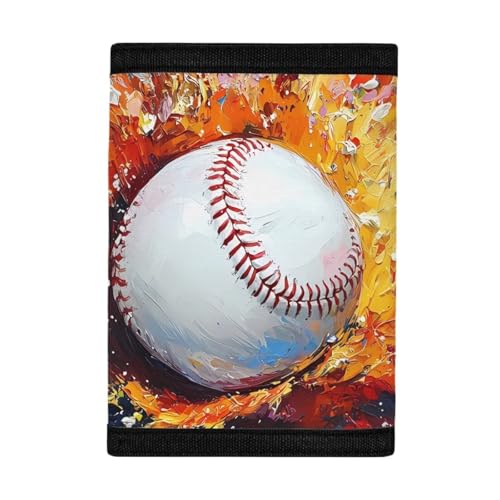 COEQINE Geldbörse für Jungen, leicht, mit Fach für Karten, kleine dreifach gefaltete Münztaschen für Kleinkinder, Jungen, Teenager, 3D-Baseball, bunt, Modern COEQINE Geldbörse für Jungen, leicht, mit Fach für Karten, kleine dreifach gefaltete Münztaschen für Kleinkinder, Jungen, Teenager, 3D-Baseball, bunt, Modern von COEQINE