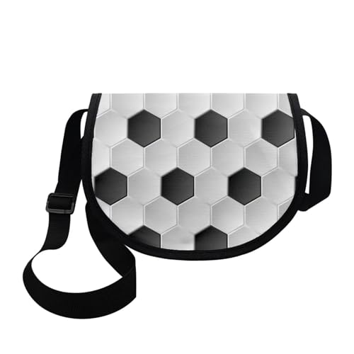 COEQINE Kinder-Umhängetasche, Riemen für Reisen, Geburtstag, 3D-Balldruck, lässiger Rucksack, Mini-Handtasche, Schultertasche, fußball von COEQINE