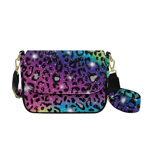 COEQINE Kleine Umhängetasche für Damen, Leder, Schultertasche mit Riemen und Riemen, Festival-Geschenke, Neon-Leopardenmuster COEQINE Kleine Umhängetasche für Damen, Leder, Schultertasche mit Riemen und Riemen, Festival-Geschenke, Neon-Leopardenmuster von COEQINE
