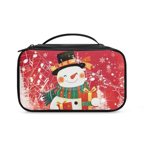 COEQINE Kosmetiktasche mit Weihnachtsmotiv, Schmuck für Damen, niedliche Make-up-Tasche, groß, ästhetischer Kulturbeutel, Niedlicher Schneemann, Kulturbeutel von COEQINE