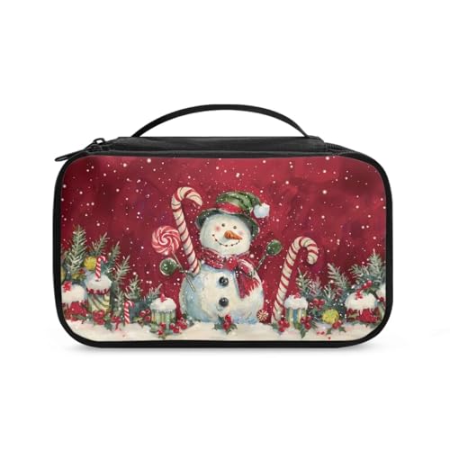 COEQINE Kosmetiktasche mit Weihnachtsmotiv, Schmuck für Damen, niedliche Make-up-Tasche, groß, ästhetischer Kulturbeutel, Weihnachtsbeleuchtung Hirsch, Kulturbeutel von COEQINE