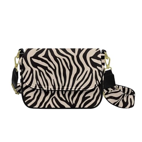 COEQINE Pinke Umhängetasche für Damen, Halloween-Geldbörse für Damen, Goth-Thema, Bauchtasche, Brusttaschen für Reisen, Zebramuster von COEQINE