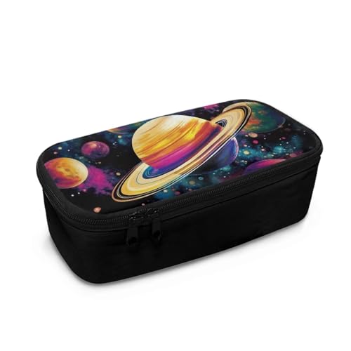 COEQINE Planet Space Federmäppchen, Schultasche, großes Fassungsvermögen, super großes Etui, leicht, geräumig, Stifthalter, Reißverschluss-Tasche, Box von COEQINE