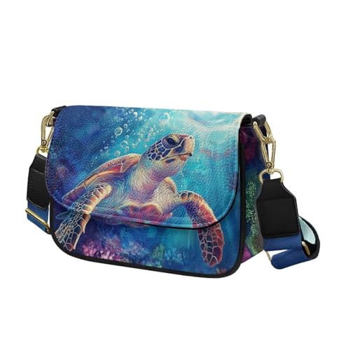 COEQINE Süße Umhängetasche, kleine Umhängetasche für Damen, Mini-Umhängetasche mit verstellbarem Riemen, Blue Skull Rose von COEQINE