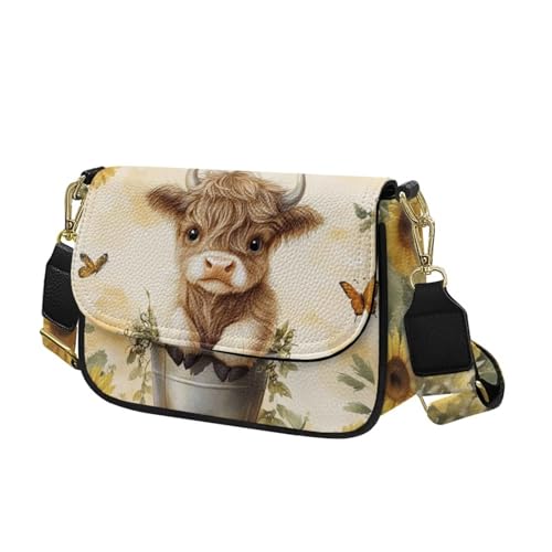 COEQINE Süße Umhängetasche, kleine Umhängetasche für Damen, Mini-Umhängetasche mit verstellbarem Riemen, Lila Rose Gothic Schmetterling von COEQINE
