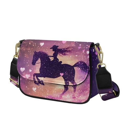 COEQINE Süße Umhängetasche, kleine Umhängetasche für Damen, Mini-Umhängetasche mit verstellbarem Riemen, Lila Schmetterling Goth von COEQINE