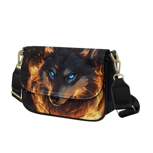 COEQINE Süße Umhängetasche, kleine Umhängetasche für Damen, Mini-Umhängetasche mit verstellbarem Riemen, Lila Totenkopf Rose Goth von COEQINE