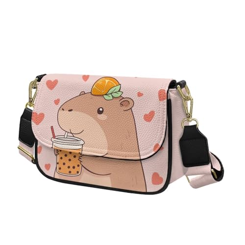 COEQINE Süße Umhängetasche, kleine Umhängetasche für Damen, Mini-Umhängetasche mit verstellbarem Riemen, Totenkopf Rabe von COEQINE