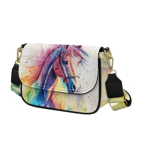 COEQINE Süße Umhängetasche, kleine Umhängetasche für Damen, Mini-Umhängetasche mit verstellbarem Riemen, blau mit schmetterlingen von COEQINE