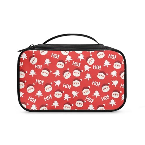 COEQINE Valentine Make-up-Tasche für Damen, Reise-Kosmetiktasche mit Griffen, Schneemann- und Ho-Aufdruck, Kulturbeutel von COEQINE