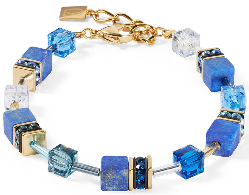 COEUR DE LION Armband Schmuck Edelstahl GeoCUBE® Iconic Precious Würfelkette, Made in Germany - mit Swarovski® Kristall, Strassstein, Schmucksteinen von COEUR DE LION