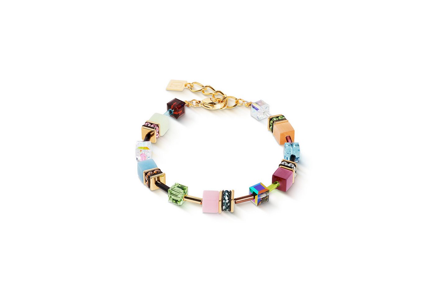 COEUR DE LION Armband Schmuck Edelstahl GeoCUBE® Iconic Würfelkette, Made in Germany - mit Swarovski® Kristall, Strassstein, Schmucksteinen von COEUR DE LION