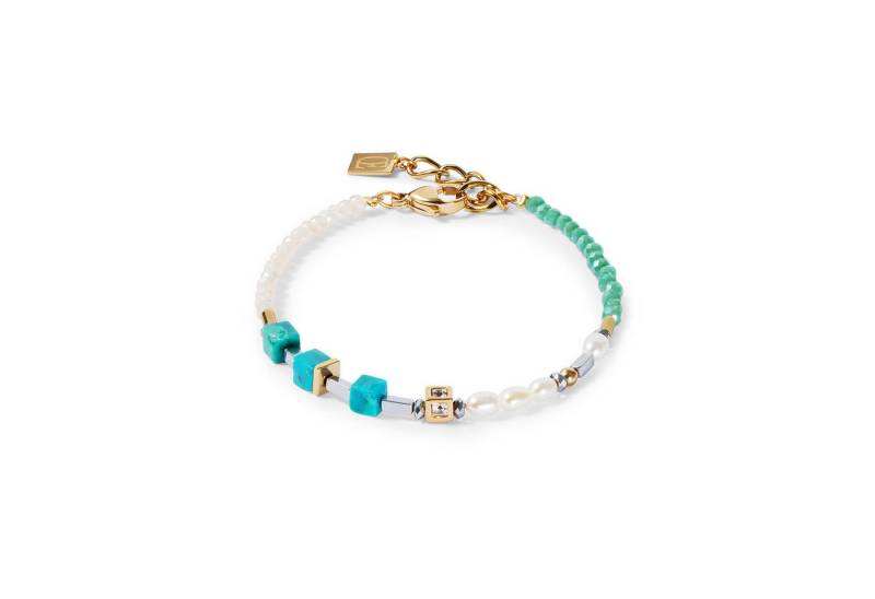 COEUR DE LION Armband Schmuck Edelstahl GeoCUBE® Princess Fusion Pearls Würfelkette, Made in Germany - mit Schmuckstein - mit Süßwasserzuchtperle von COEUR DE LION