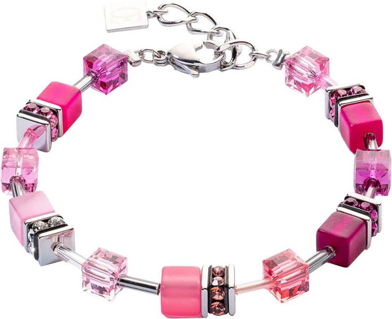 COEUR DE LION Armband Schmuck Edelstahl GeoCUBE® Iconic Würfelkette, Made in Germany - mit Swarovski® Kristall, Strassstein, Schmucksteinen von COEUR DE LION